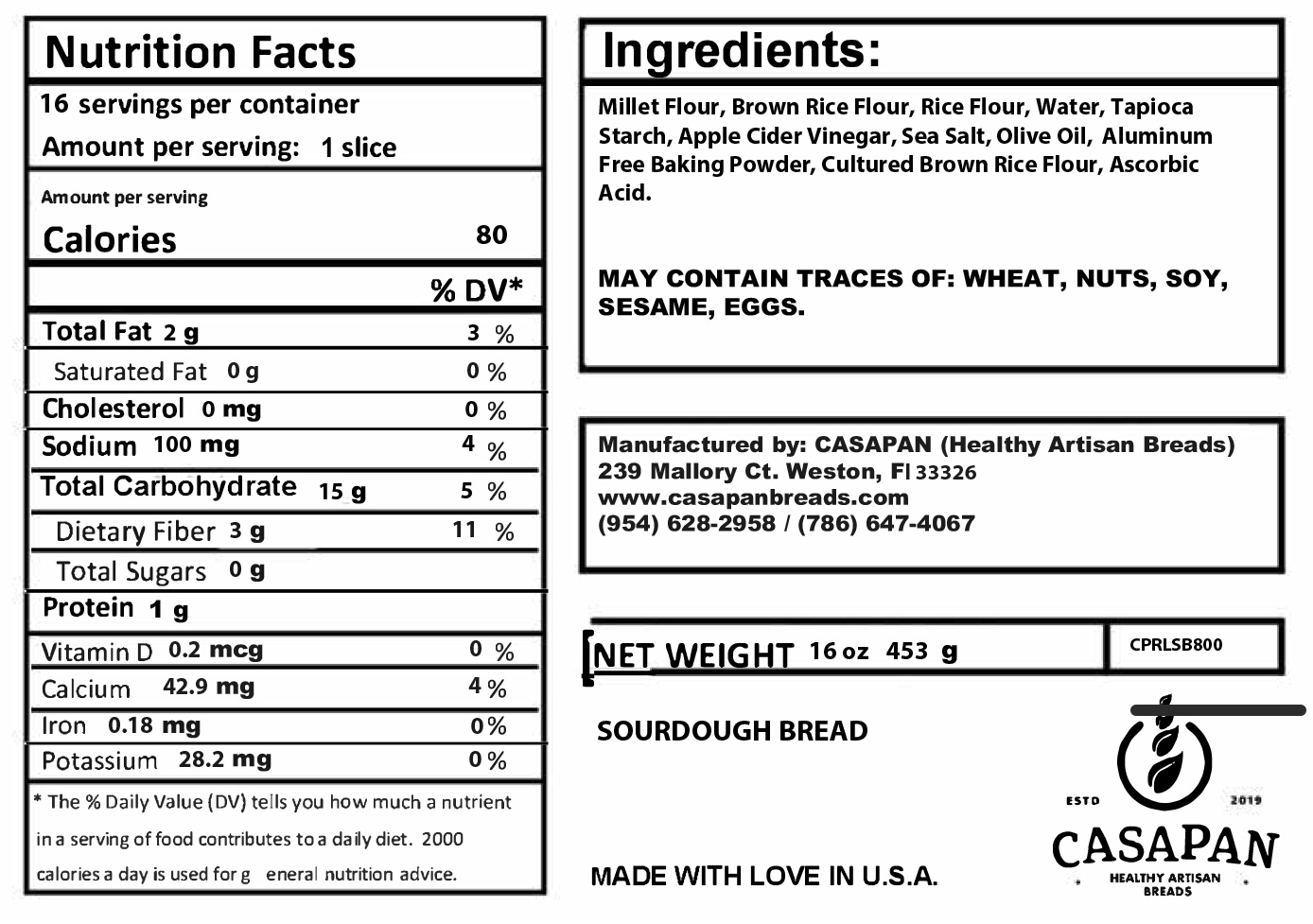 nutrition-facts-Gluten-free-Sourdough-Bread